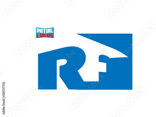 Free Download RF Initial Logo for your startup venture - GFXLoad