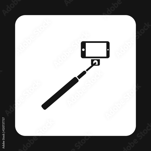 Selfie monopod stick icon in simple style on a white background vector illustration