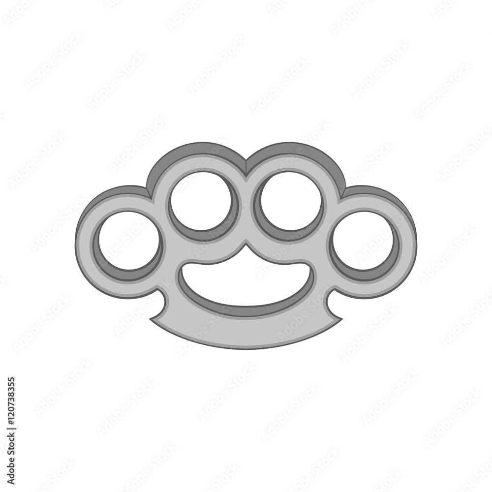 Knuckles icon in black monochrome style isolated on white background. Tool symbol vector illustration