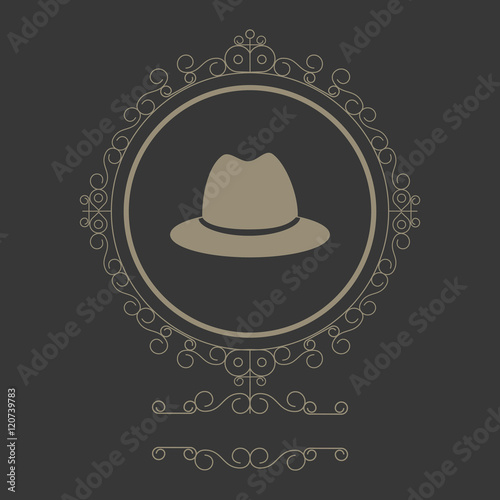 flat design hipster style emblem image vector illustration