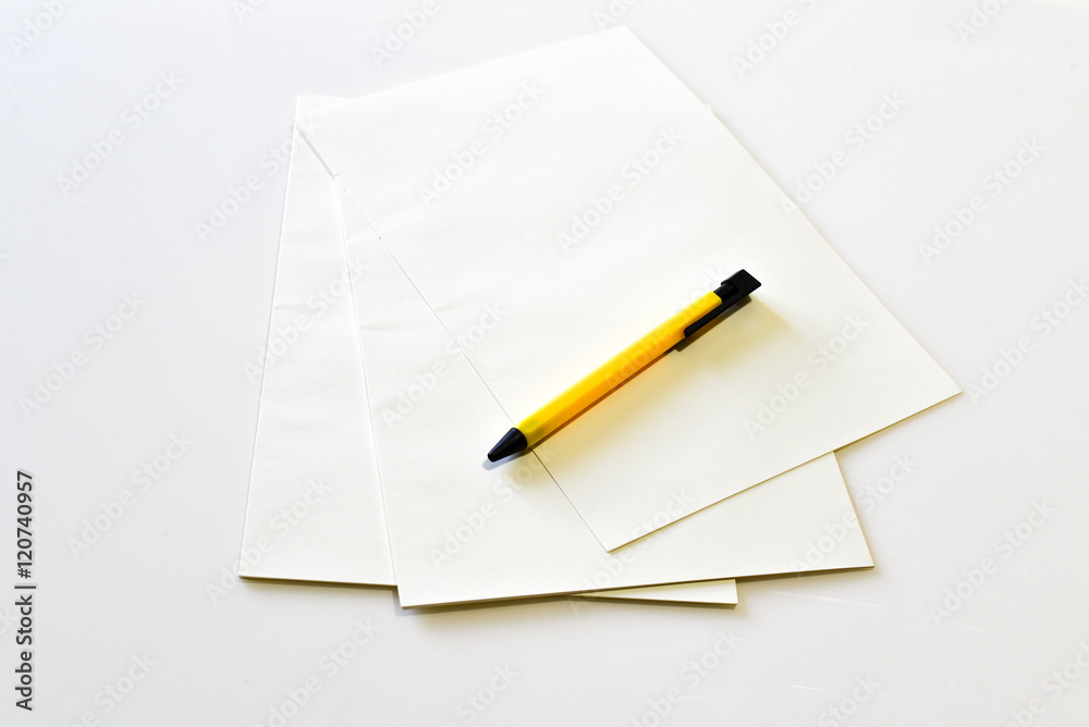 blank notebook with yellow clipboard pen Thailand blank notebook with yellow clipboard pen Thailand