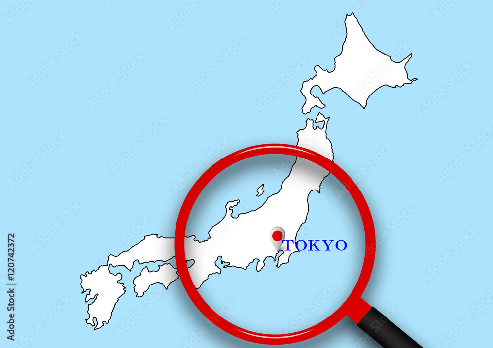 日本 日本地図から東京をピックアップ Stock イラスト Adobe Stock