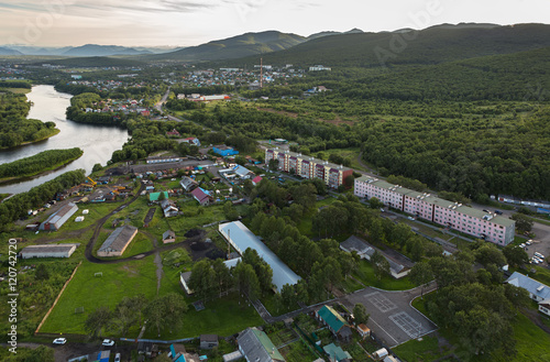 Yelizovo town on Kamchatka Peninsula. photo