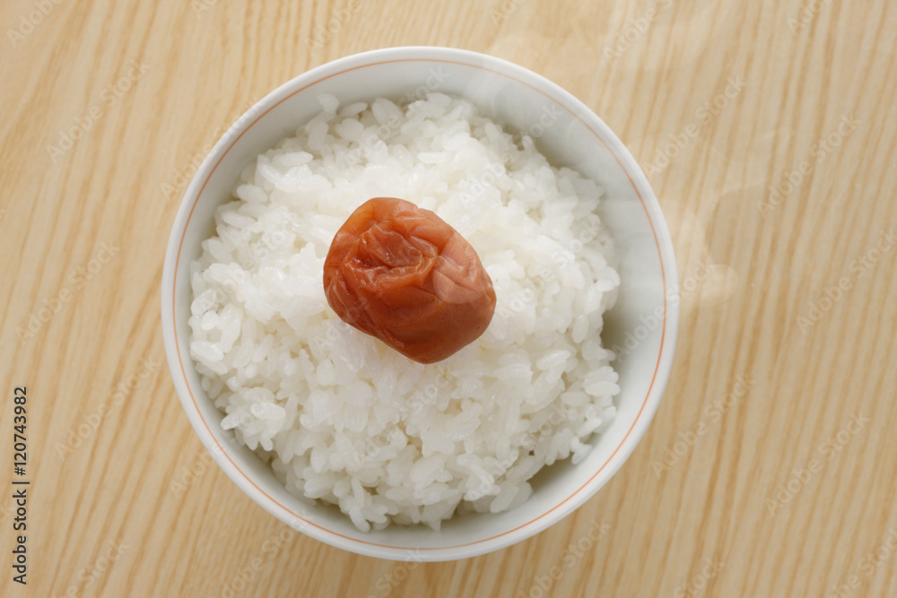 ご飯と梅干 ご飯と梅干