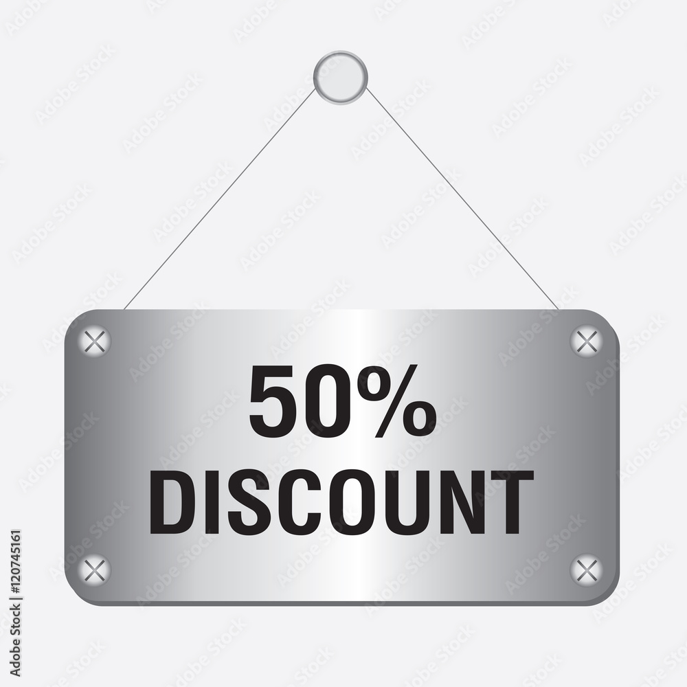 Hand showing 50 percent discount sign icon. Vector illustration. Hand showing 50 percent discount sign icon. Vector illustration.