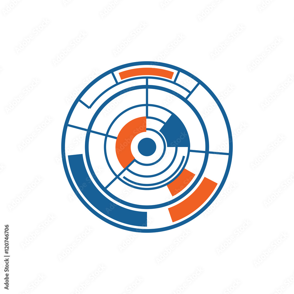 Modern Abstract Circle Data Logo Image Vector Icon Modern Abstract Circle Data Logo Image Vector Icon
