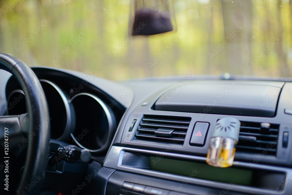 Dashboard - car interior, made with gradient mesh Dashboard - car interior, made with gradient mesh