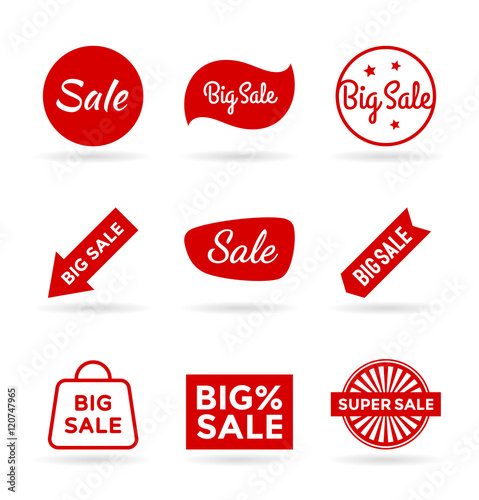 Collection of sale stickers and tags (1)