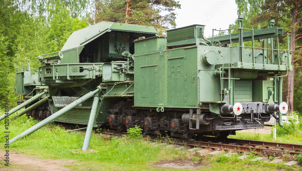 TM-1-180 Railway Gun. Soviet military monument