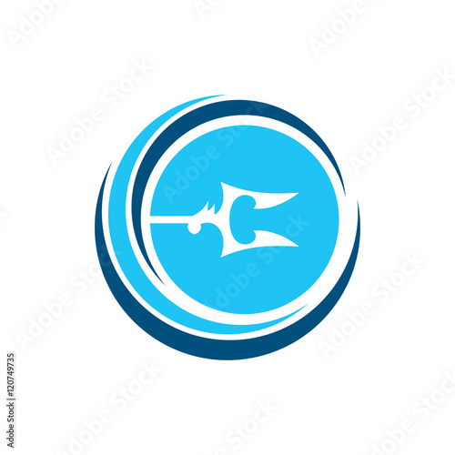 Triton Spear Logo Vector Icon