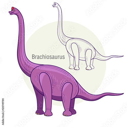 Vector image of a dinosaur - Brachiosaurus.