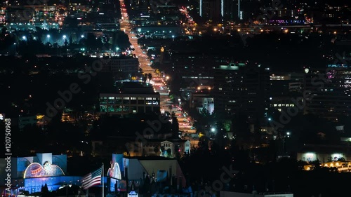 San Fernando Valley Night Time Lapse 10 Universal City and Glandale Tilt Up photo