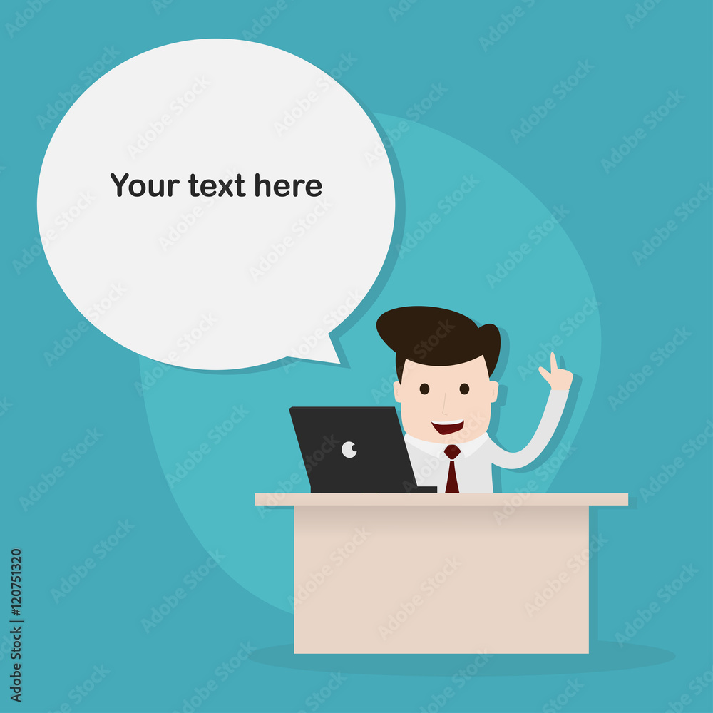 Happy businessman at work,Vector EPS 10. Happy businessman at work,Vector EPS 10.