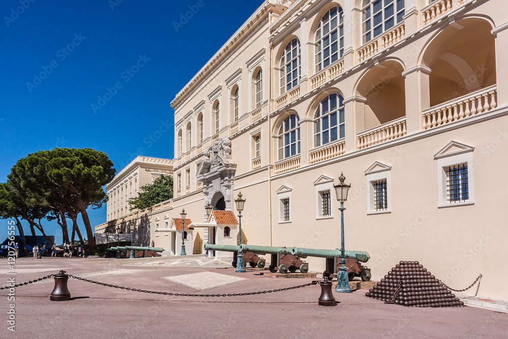 Monaco Prince's Palace - official residence of Prince of Monaco.