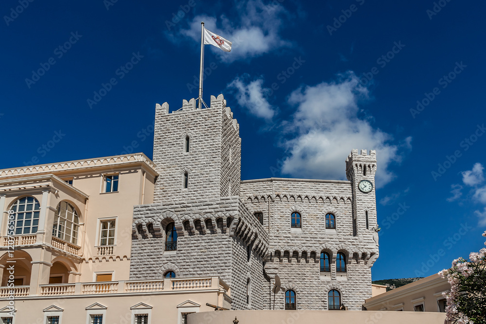 Monaco Prince's Palace - official residence of Prince of Monaco.