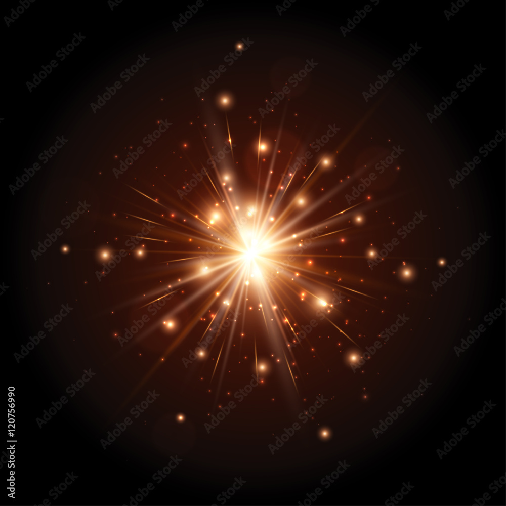 Orange firework flash. Orange firework flash.