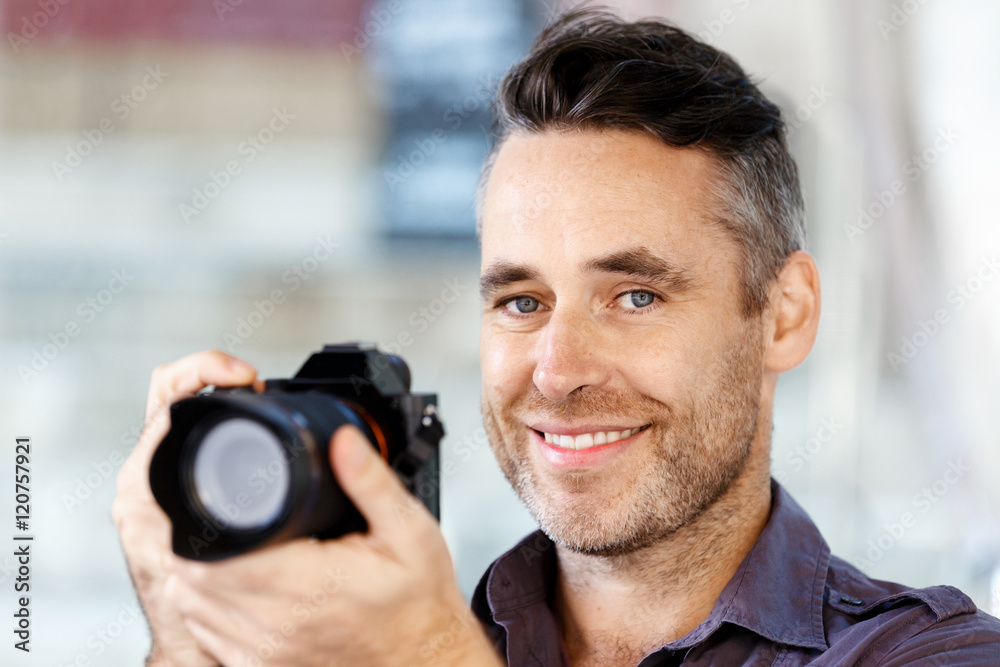 Male photographer taking picture Male photographer taking picture