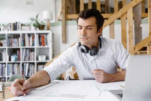 Young businessman in office