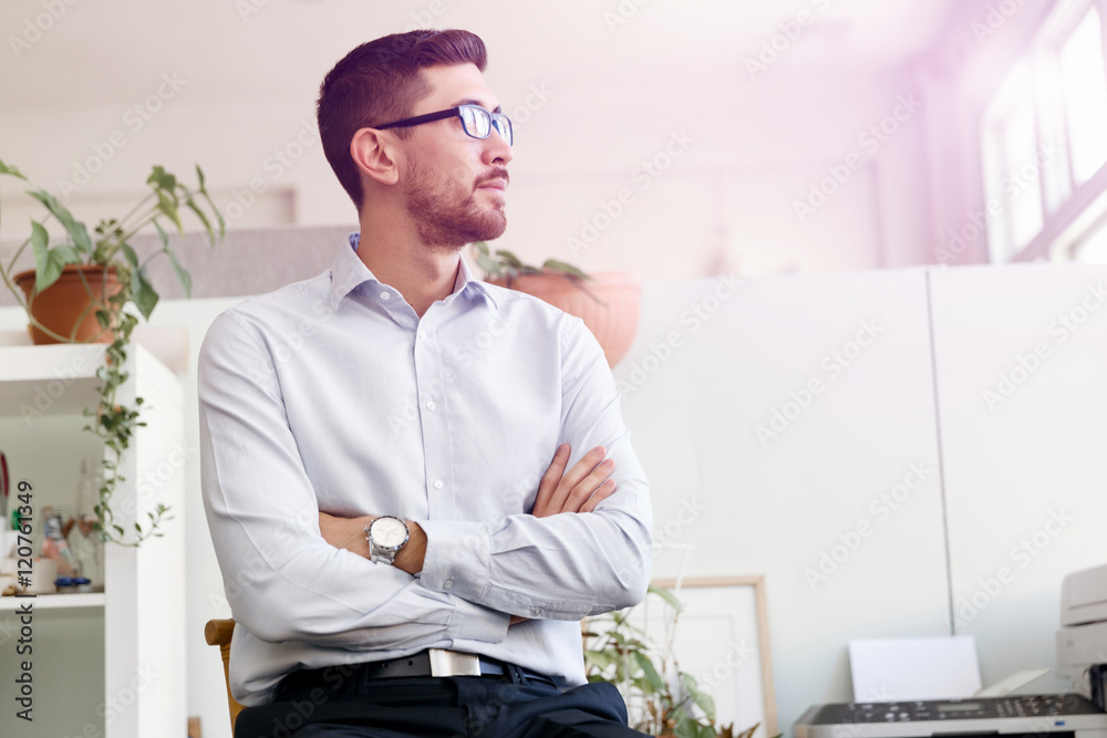 Young man in offfice