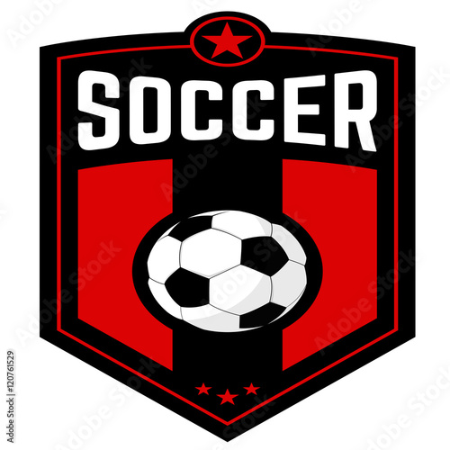 красивый яркий логотип футбол - футбольный мяч - командная игра