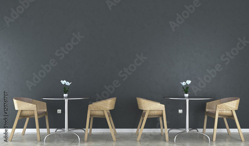 Fototapeta Tables wit chairs in the cоffee