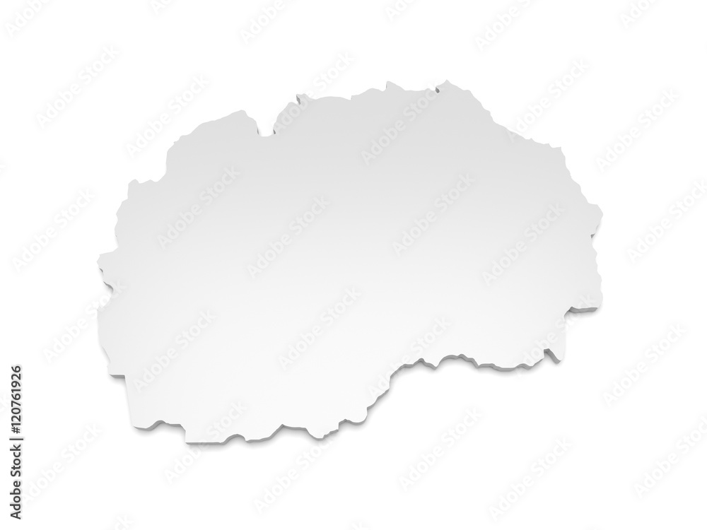 3D Illustration - Karte Mazedonien