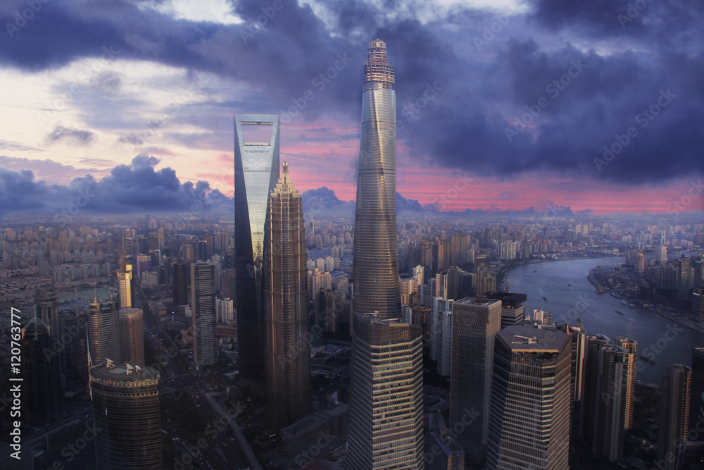 Obraz premium Shanghai city from above