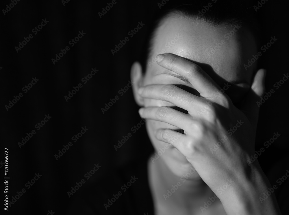 Portrait of sad woman. Portrait of sad woman.