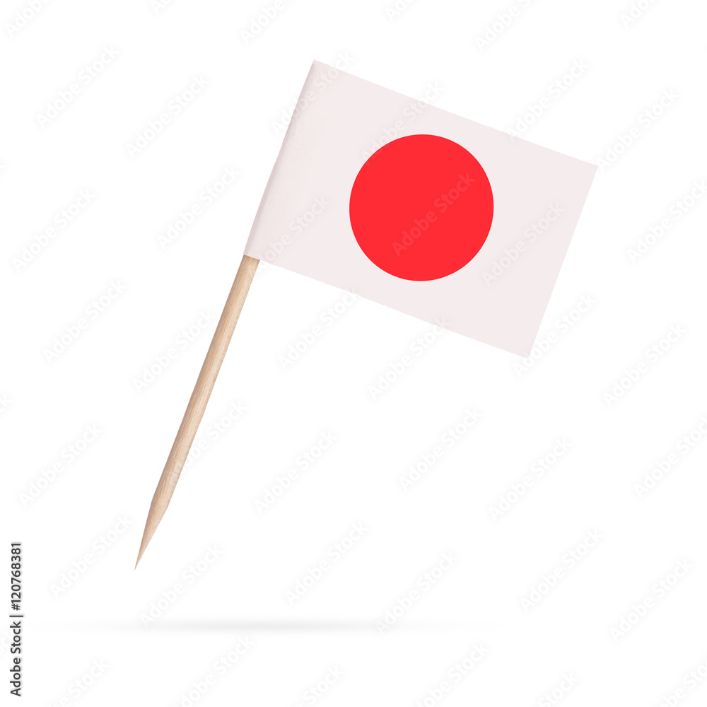 Miniature Flag Japan. Isolated on white background Miniature Flag Japan. Isolated on white background