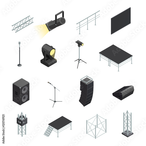 Icons Set Of Stage Elements