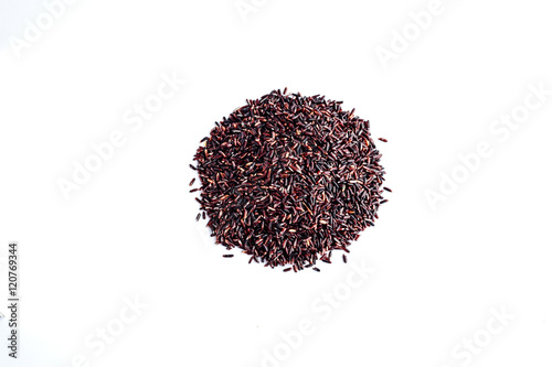 Obraz na płótnie rice berry organic rice on white background, brown rice Thailand w salonie