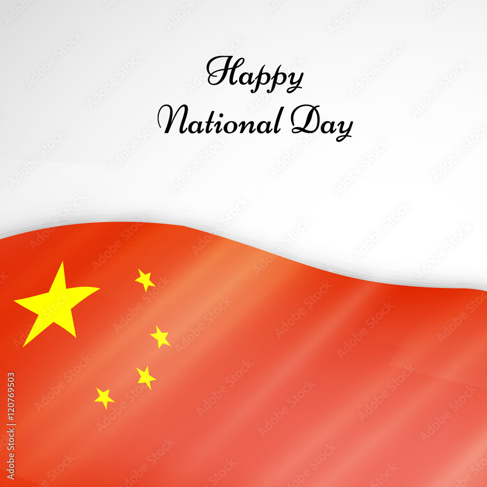 Illustration of China Flag for National Day