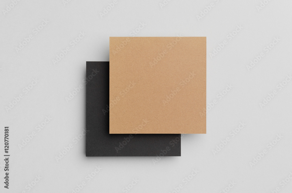 Black & Kraft Square Flyer / Invitation Mock-Up Black & Kraft Square Flyer / Invitation Mock-Up