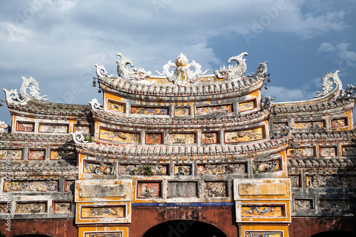 ancient architecture in Hue Vietna photo