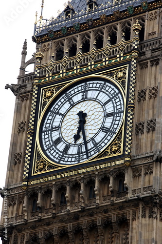 Clock of Big Ben, London gothic architecture, UK