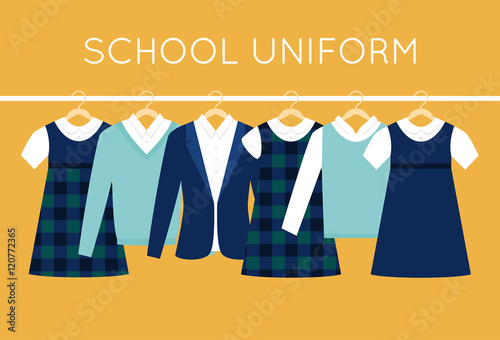 School Uniform for Children and Teenagers on Hangers