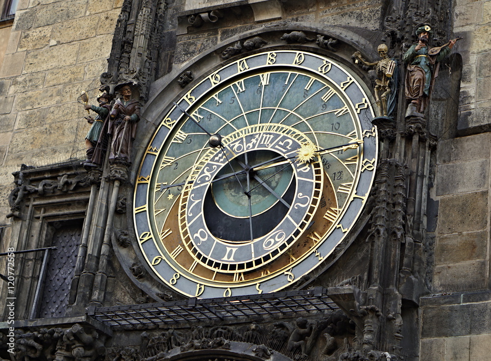 Detail of the astronomical clock (Orloj) underneath the Prague Town hall in Czech Republic on the Old Times Square (Staromestske namesti) as symbol of
sightseeing and historical monuments Detail of the astronomical clock (Orloj) underneath the Prague Town hall in Czech Republic on the Old Times Square (Staromestske namesti) as symbol of
sightseeing and historical monuments