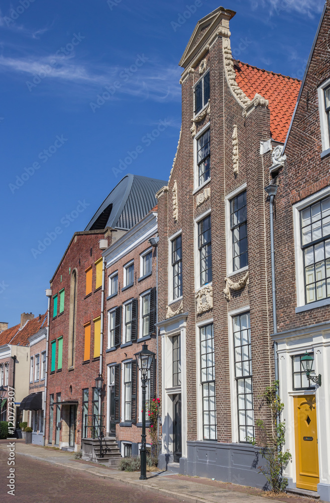 Decorated facade on a historical house in Zwolle