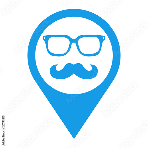 Icono plano localizacion hipster azul Free Download Icono plano localizacion hipster azul - GFXLoad