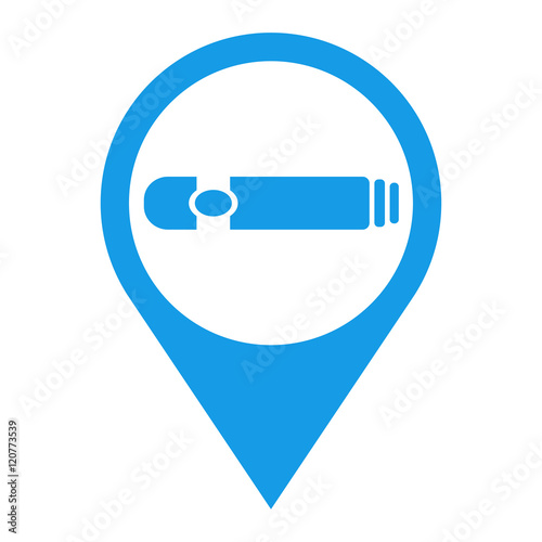 Icono plano localizacion cigarro habano azul Free Download Icono plano localizacion cigarro habano azul - GFXLoad