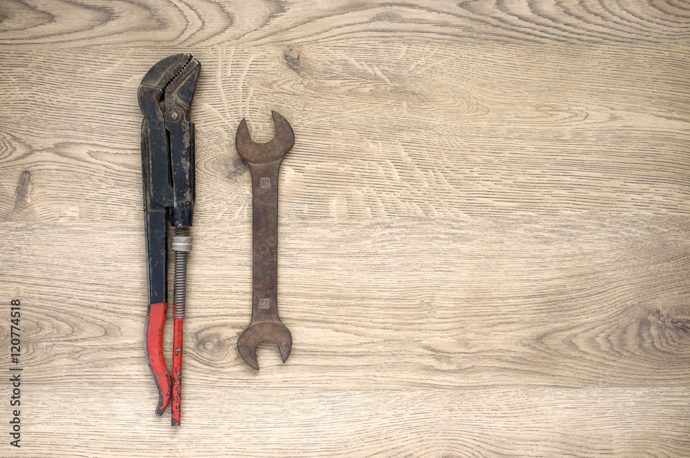 Old tools with copy space