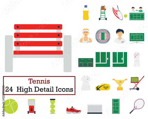 Set of 24 Tennis Icons