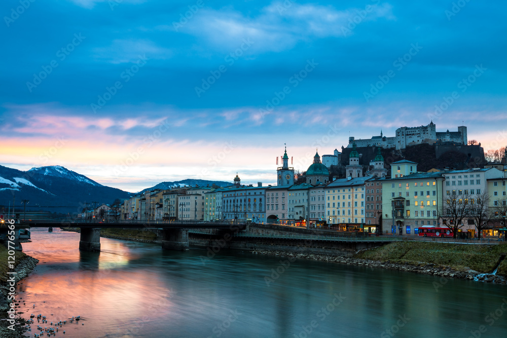Winter Sunrise in Salzburg, Austria
