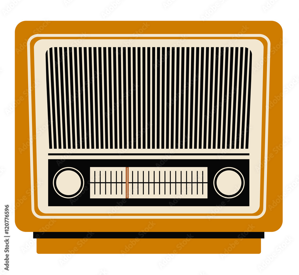 Radio icon. retro technology gadget and antique theme. Isolated design. Vector illustration Radio icon. retro technology gadget and antique theme. Isolated design. Vector illustration