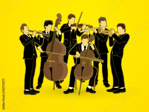 Orchestra player graphic vector