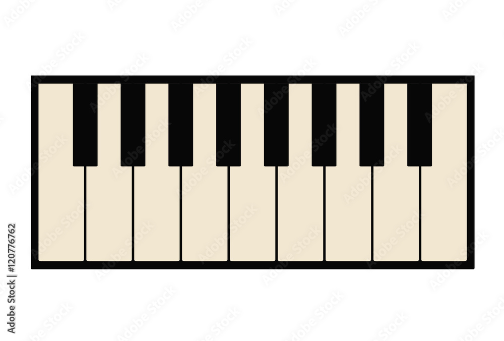 Fototapeta premium Piano icon. Instrument music and sound theme. Isolated design. Vector illustration