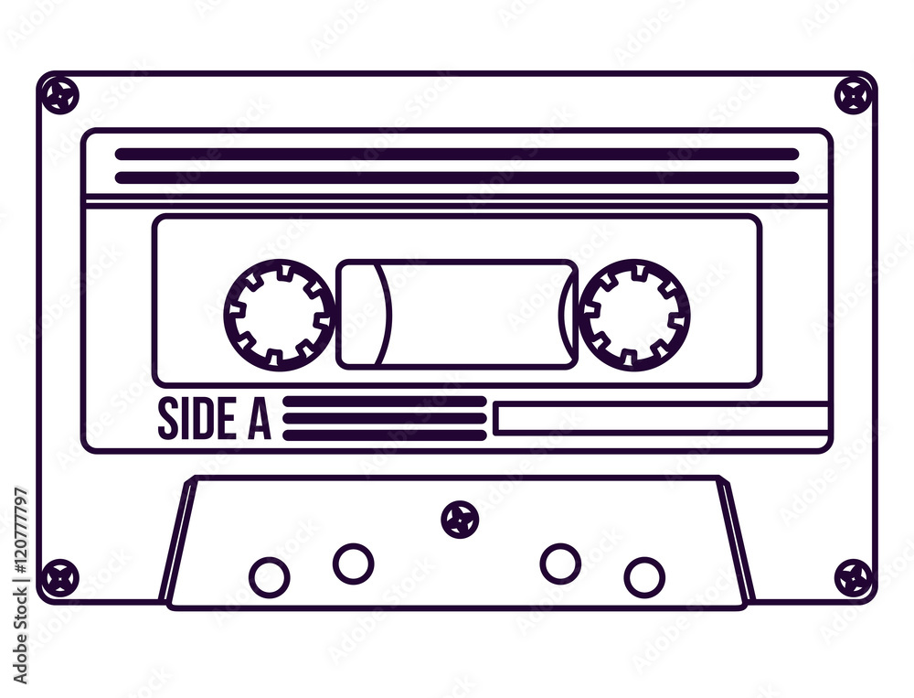 Cassette icon. retro technology gadget and antique theme. Isolated design. Vector illustration Cassette icon. retro technology gadget and antique theme. Isolated design. Vector illustration
