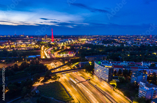 Berlin, Funkturm, Aussicht von oben.