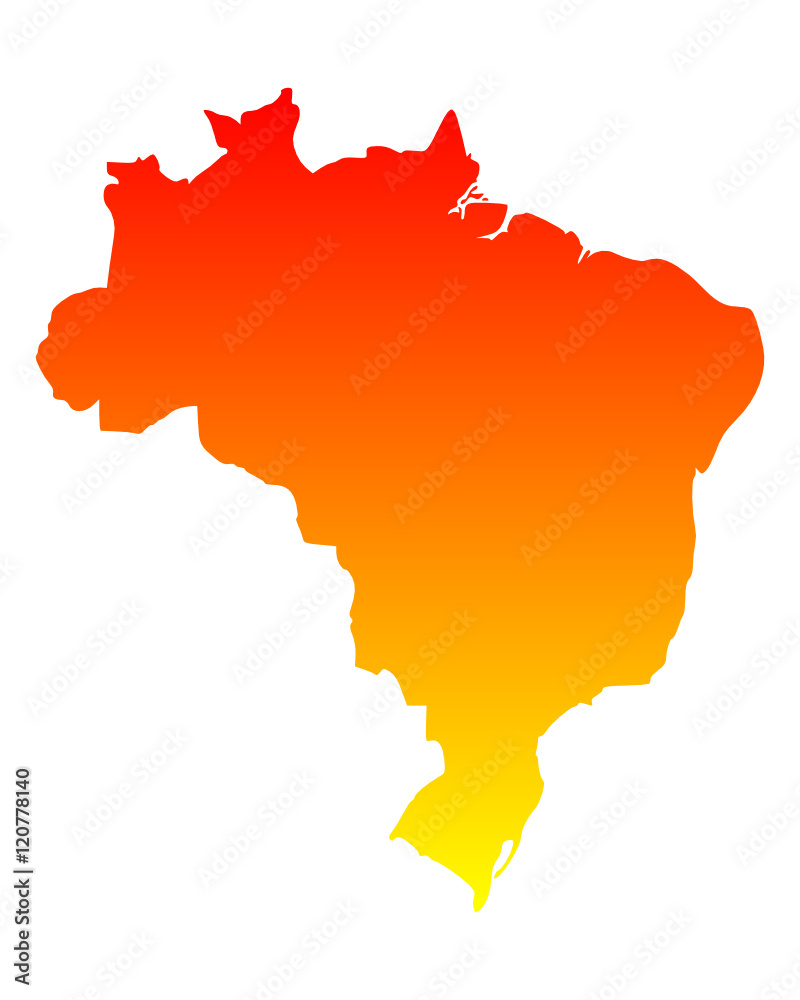 Naklejka premium Karte von Brasilien