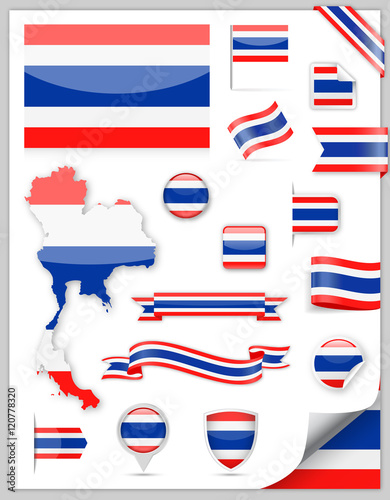 Thailand Flag Set - Vector Collection